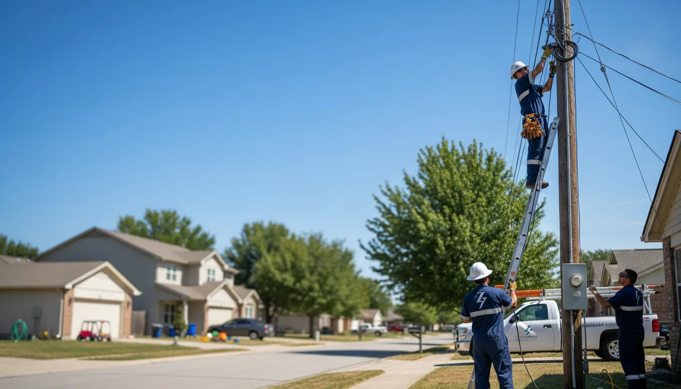 Residential electrician providing installation services in Roosevelt, TX